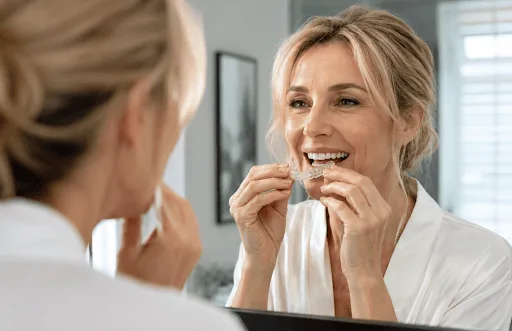 Mise en place d'une gouttière devant un miroir